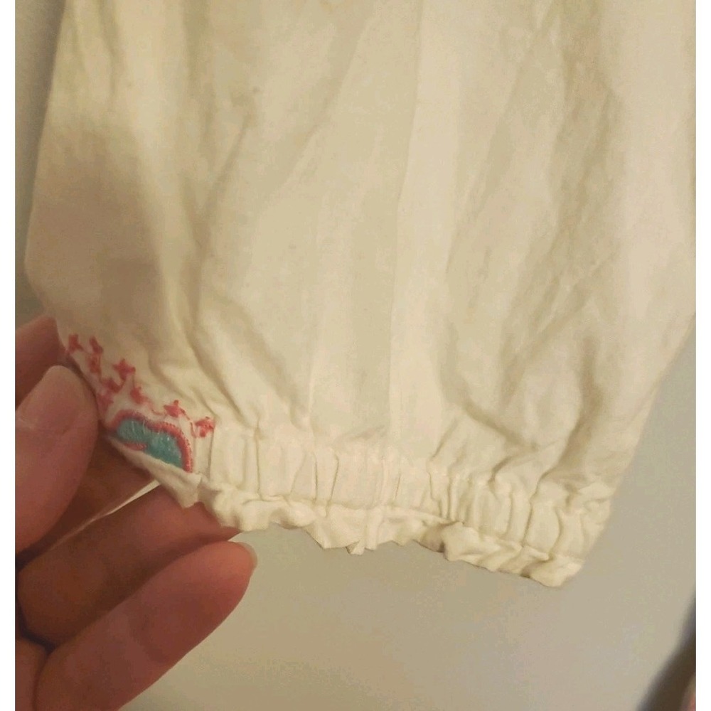 Gretchen‎ Scott Designs White Embroidered Boho Dress Sm Resort Wear Floral Beach - Picture 5 of 8